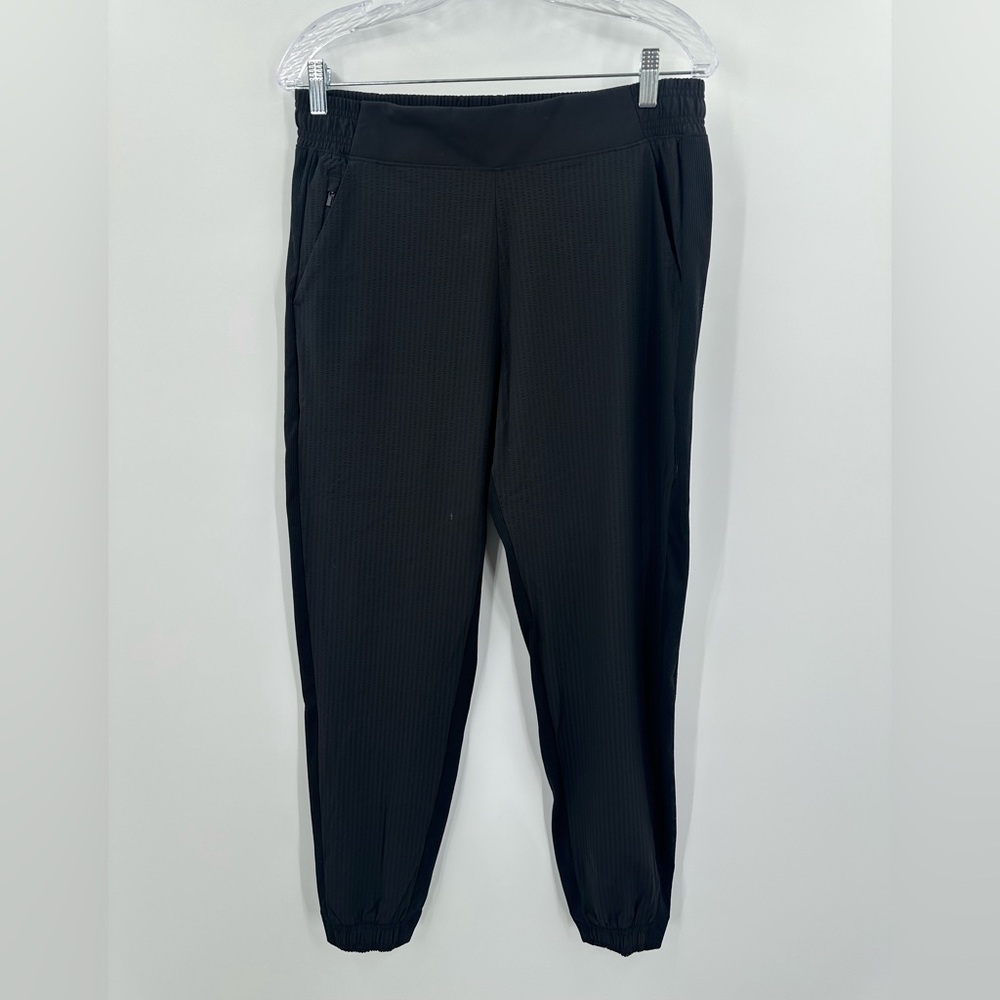 Athleta Women's Black Textured Brooklyn Jogger Pants Size 8‎